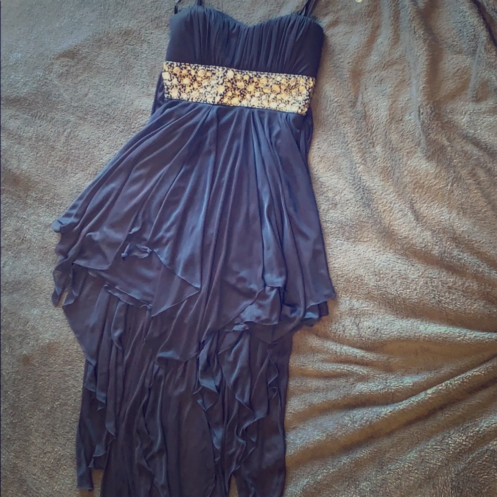 Navy High Low Dress